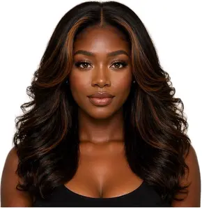 RILEY Long Wavy 13X6 Lace Front Wig with Natural Color Gradient for a Sleek Look