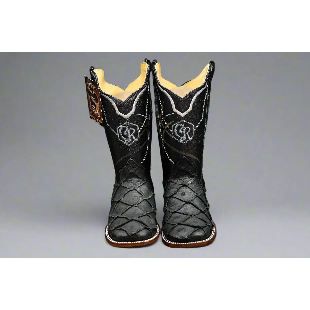 Colunga Ranch Pro Rodeo Boots – Black Print Cowboy Boots