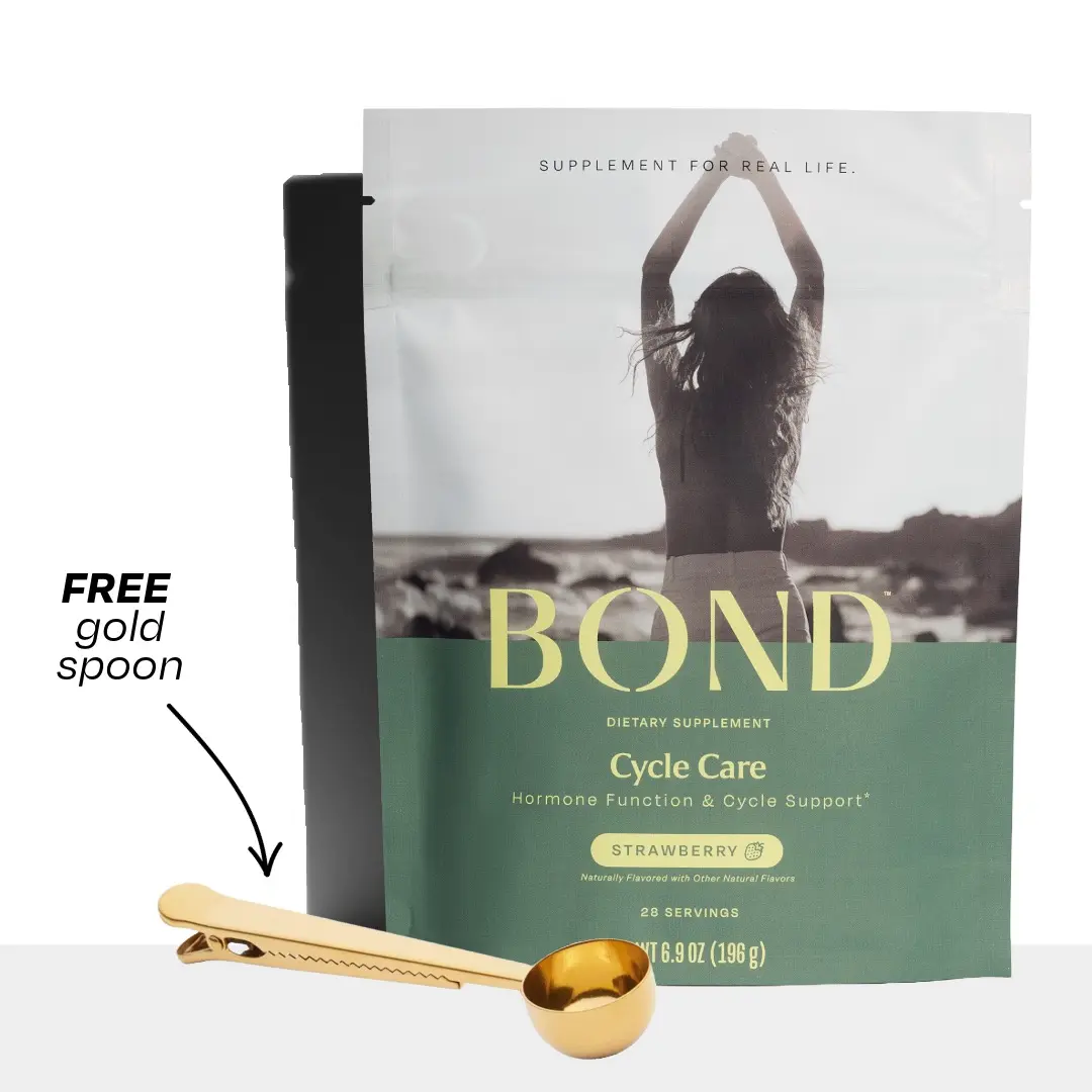 BOND Cycle Care - for PMS, Stress, Cycle Consistency - FREE Gold Spoon - Magnesium, Ashwagandha, Zinc, Edible Dietary Supplement Vitamin cortisol  supplement