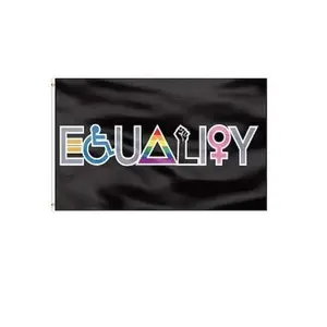 Equality Pride Flag Banners Black