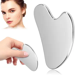 Professional Stainless Steel Gua Sha Tool for Facial Lifting & Slimming - Beauty Salon Style, Duith Leather Case, rable wIdeal for Daily Skincare Facial Daily Storage