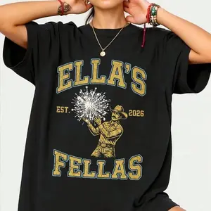 Comfort Colors® Ellas Fellas Vintage Tee T-Shirt, Matching Squad Friends Gift, Retro Outfit Graphic Tee