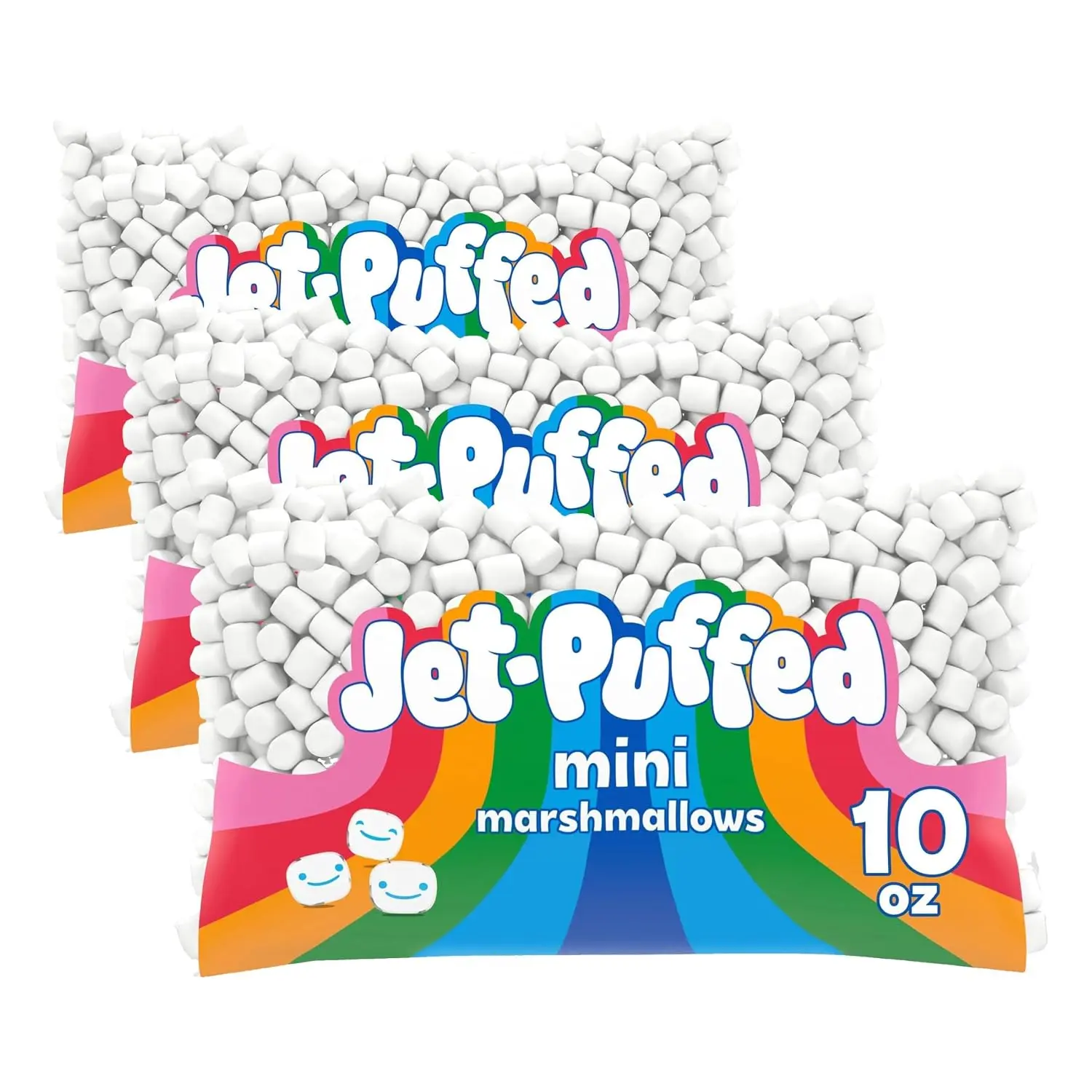 Jet-Puffed Mini Marshmallows, 10 oz Bag (Pack of 3)