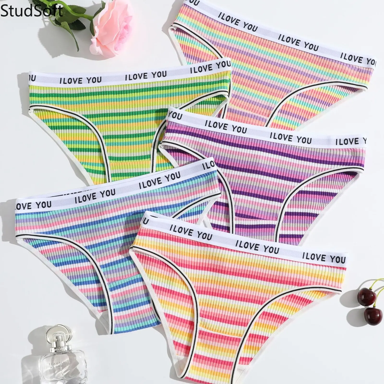 Women's Soft Fashion Inner Wear, Low Rise Underwear with Textured Pattern and Double Layer Gusset for Sports & Outdoor