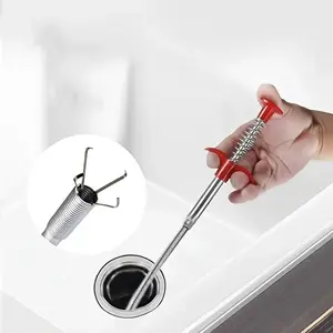 Drain Clog Remover Tool, Anti Clogging Drainage, 1pc Flexible Grabber Claw Pick Up Reacher Tool, Bendable Hose Pickup Reaching Assist Tool for Litter Pick, Hair Remove