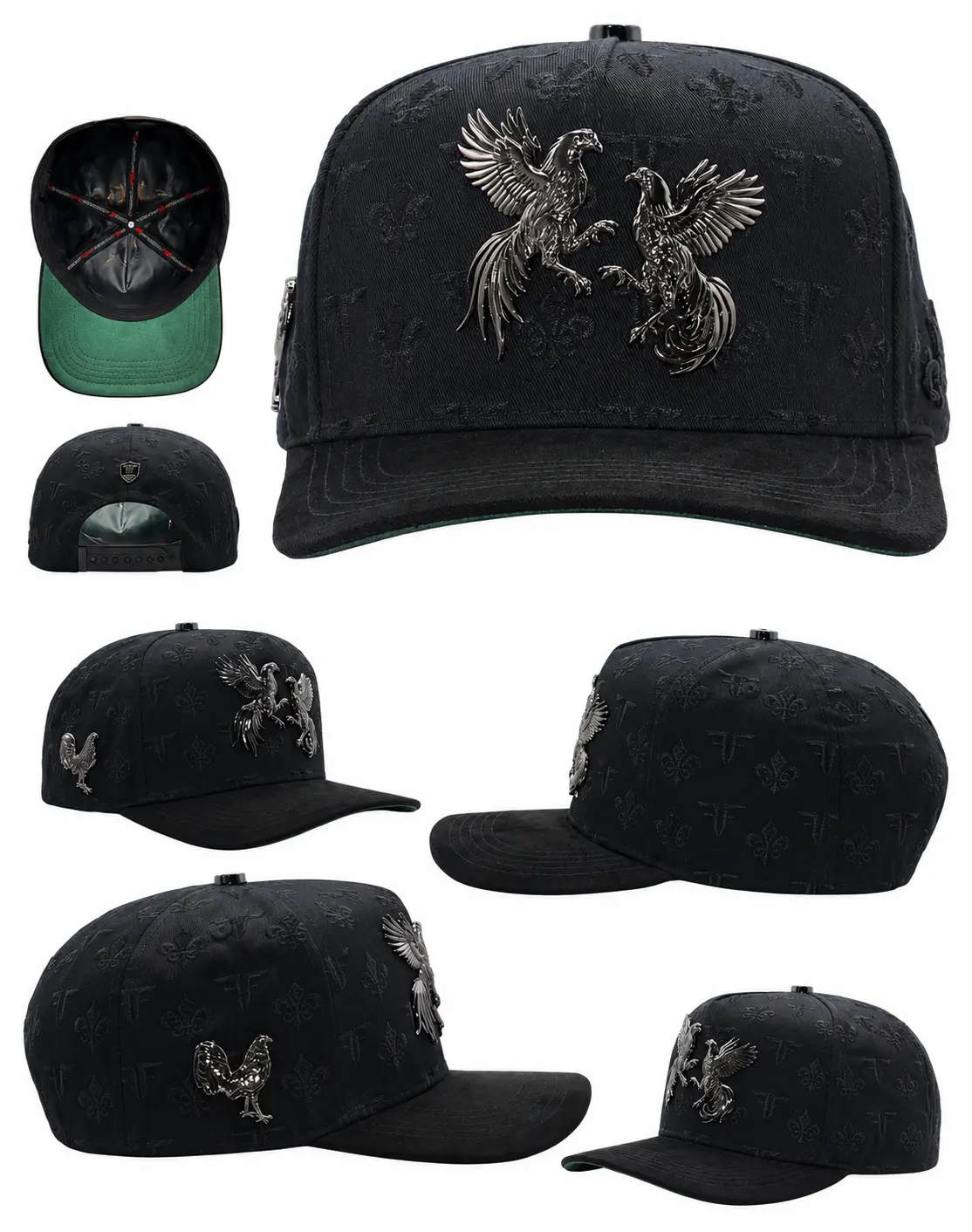 MEN'S CAP GALLOS SILVER FULL BLACK
