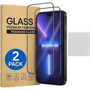 2 Pack Screen Protector [6.9inch] for  16 Pro Max, Tempered Glass with Installation Kit, Case Friendly, Anti Scratch,  Clear with Wipes & Dust Removers