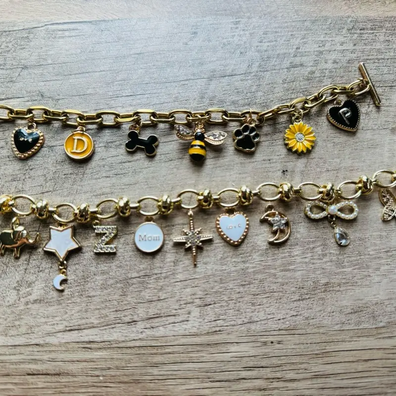 Custom Charm Bracelet with Variety of Charms