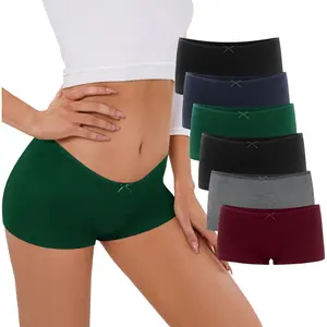 Uizuooy Boyshorts Panties for Women Cotton Boxer Briefs Seamless Underwear Anti-chafe Shorts