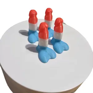 Hard Tire Valve Stem Cap Limited Edition Red White And Blue 4pc by Plastered Design Co. Hilarious Soo Funny Prank