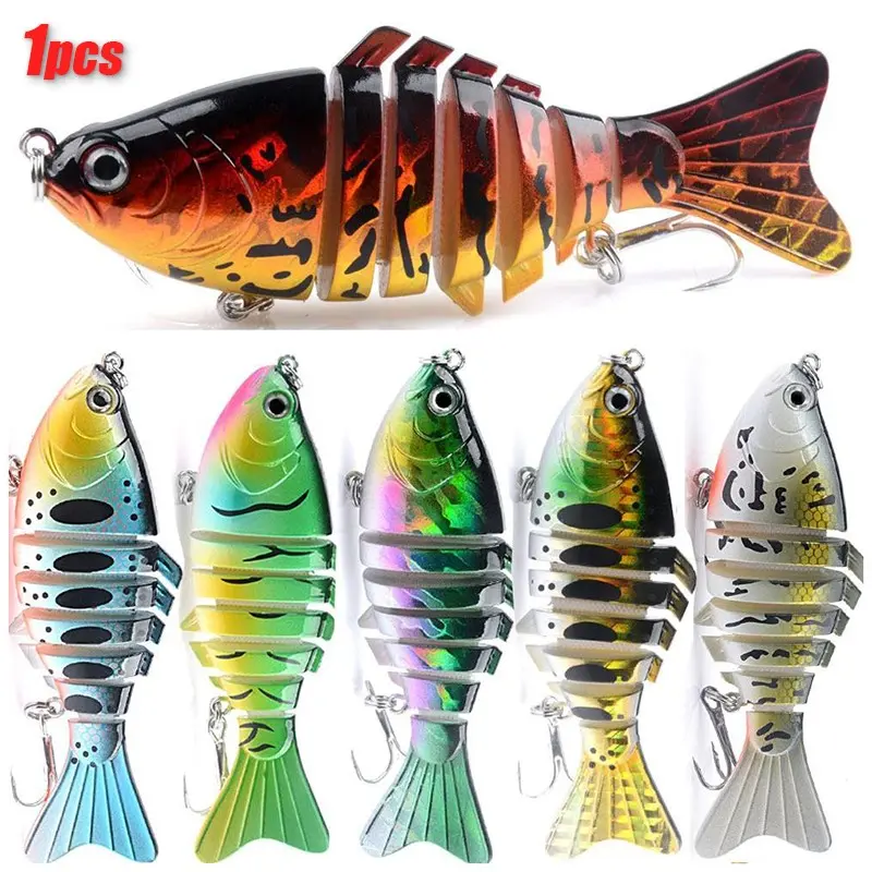 1pc 3D Lure Bait Multi-Jointed Fishing Lure, Artificial Fishing Lure 9.5cm 15g, Seven-Segment Sea Fishing Imitation Hard Bait, Fishing Equipment, Fishing Tackle, Fishing Supplies