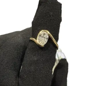 Oval Lab-Grown Diamond Ring – Bezel Set | 14KT Yellow Gold | 1.07CT F VS