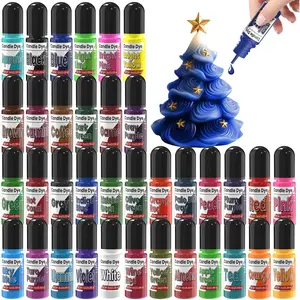 36 Colors Highly Concentrated Liquid Oil-Based Candle Dye for Candle Making, Suitable for Soy Wax Bees Wax Gel Wax, Easy to Color Safe 6ml Per Bottle