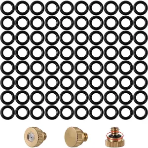 100 count Brass Misting Nozzles O Ring Outdoor Cooling System 100 count Misting Nozzle O Ring for Outdoor Cooling System