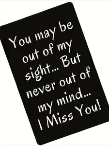 Romantic Wallet Card: "You may be out of my sight... but never out of my mind" – Romantic gifts for Valentine's Day, anniversaries, and Christmas – Gifts for him & her