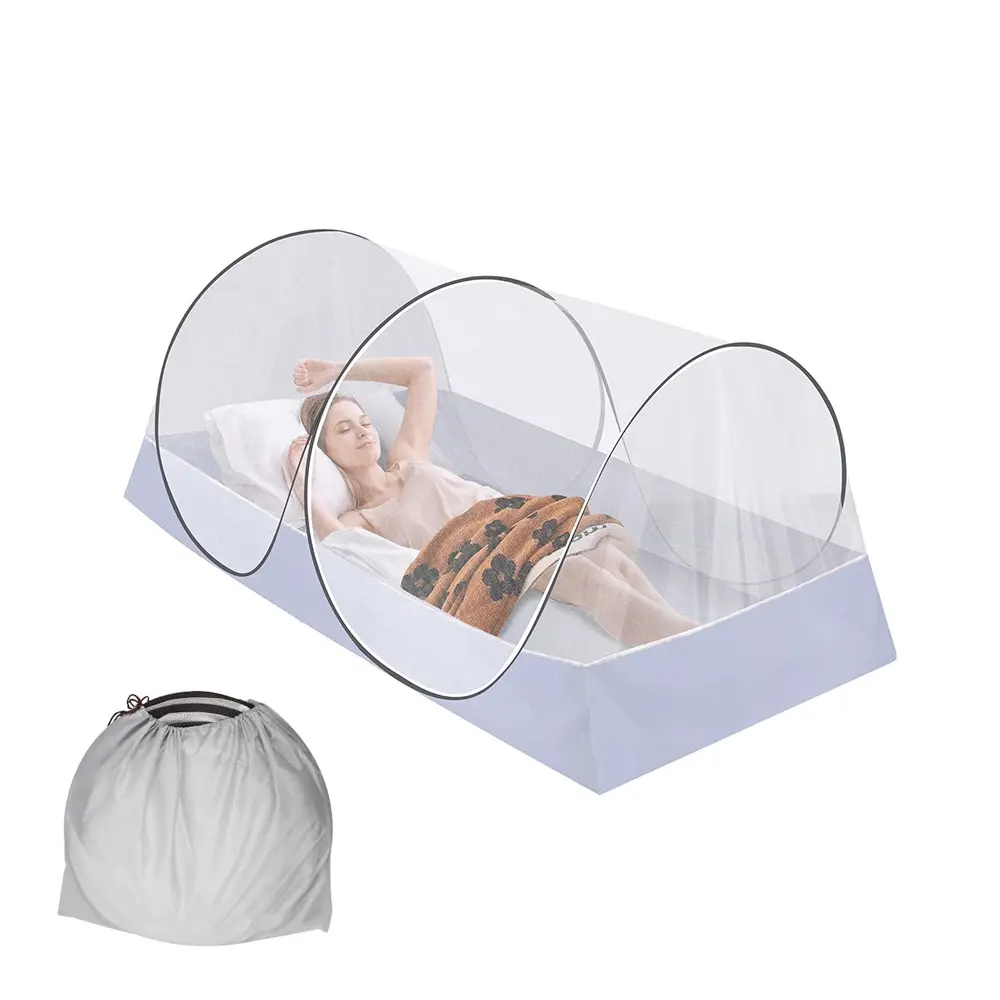 78.7x39.3x28.7in Extra Large Pop Up Mosquito Tent, Portable Foldable Mosquito Net with Mesh Netting Sides for Bed Camping Travel Patio Cycling, Mosquito Proof Net