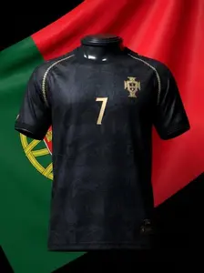 Premium Cr.#7 Heritage Black Color Soccer Jersey, Unisex Soccer Jersey For Couple Matching, Vintage Streetwear Soccer Jersey, Perfect Gifts, Sports Top, Gym Athletic Clothes