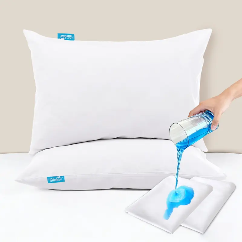 Biloban 2/4 Pack Waterproof Pillow Protectors with Zipper, Bed Bug & Dust Mite Proof Pillow Covers, Ultra Soft Breathable Noiseless Pillow Encasement Moisture Wicking Pillow Cases, Standard/Queen/King, Machine Washable Bedding #TikTokShopFallDealsForYou