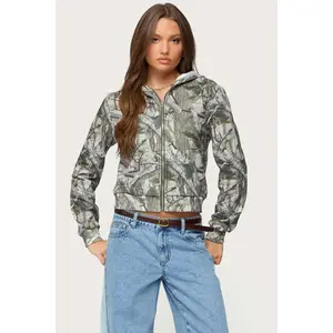 Tayler Camo Zip Up Hoodie