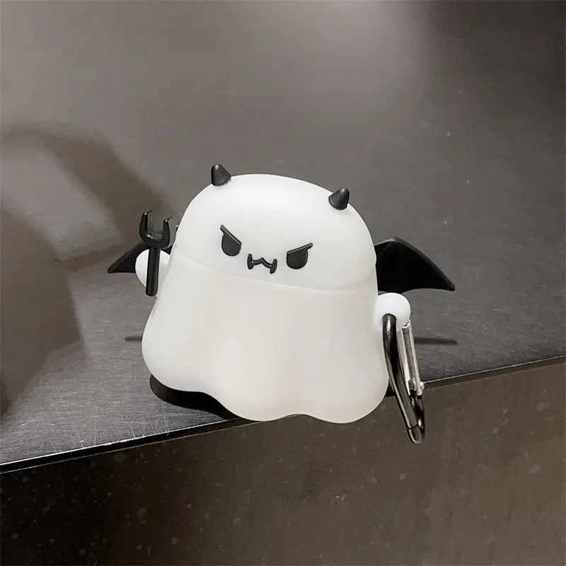 1 Little Devil Earphone Case, Cute Wireless Bluetooth Earphone Case, Wings Moveable, Anti Drop Durable and Stylish Accessory, Earphone Protective Cover, Suitable for AirPods pro3/1/2/3/4/pro/pro2 (Shape may vary depending on model)