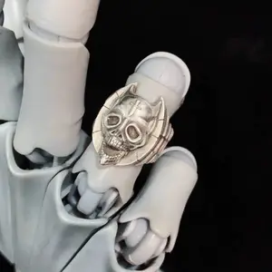 Anime JOJO Diamond is Unbreakable Killer Queen Cosplay Ring Opening Adjustable Skeleton Rings Gothic Jewelry Halloween Accessory