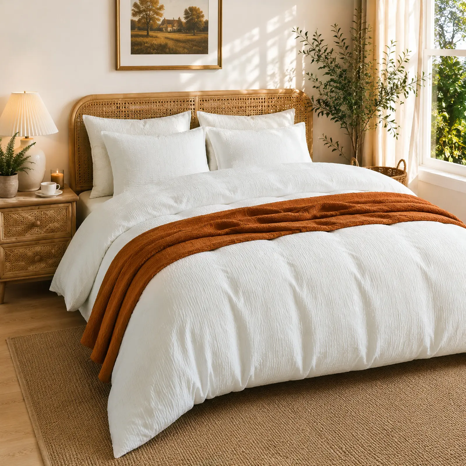 Bedlifes Muslin Duvet Cover Set- 100% Organic Cotton, Soft Textured Gauze Weave Comforter Cover for Breathable All-Season with Zipper Closure - 3 Piece Set.dealsforyou,summerwins
