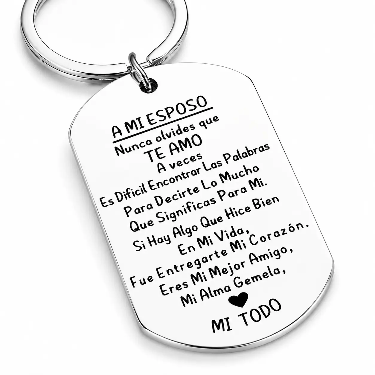 Stainless Steel 2-Pcs Couples Keychain with Heart-Shaped Engraving, Name Engraving, Custom Designs, Engraved Message & Romantic Message - Elegant Personalized Gift for Husband on Anniversary, Valentine's Day, Heart-Shaped Engraving Keychains, Name Engrave