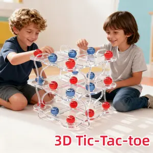 3D Tic-Tac-Toe Board Game, Interactive Parent-Child Educational Toy, Birthday Gift for Boys & Girls, Holiday Present