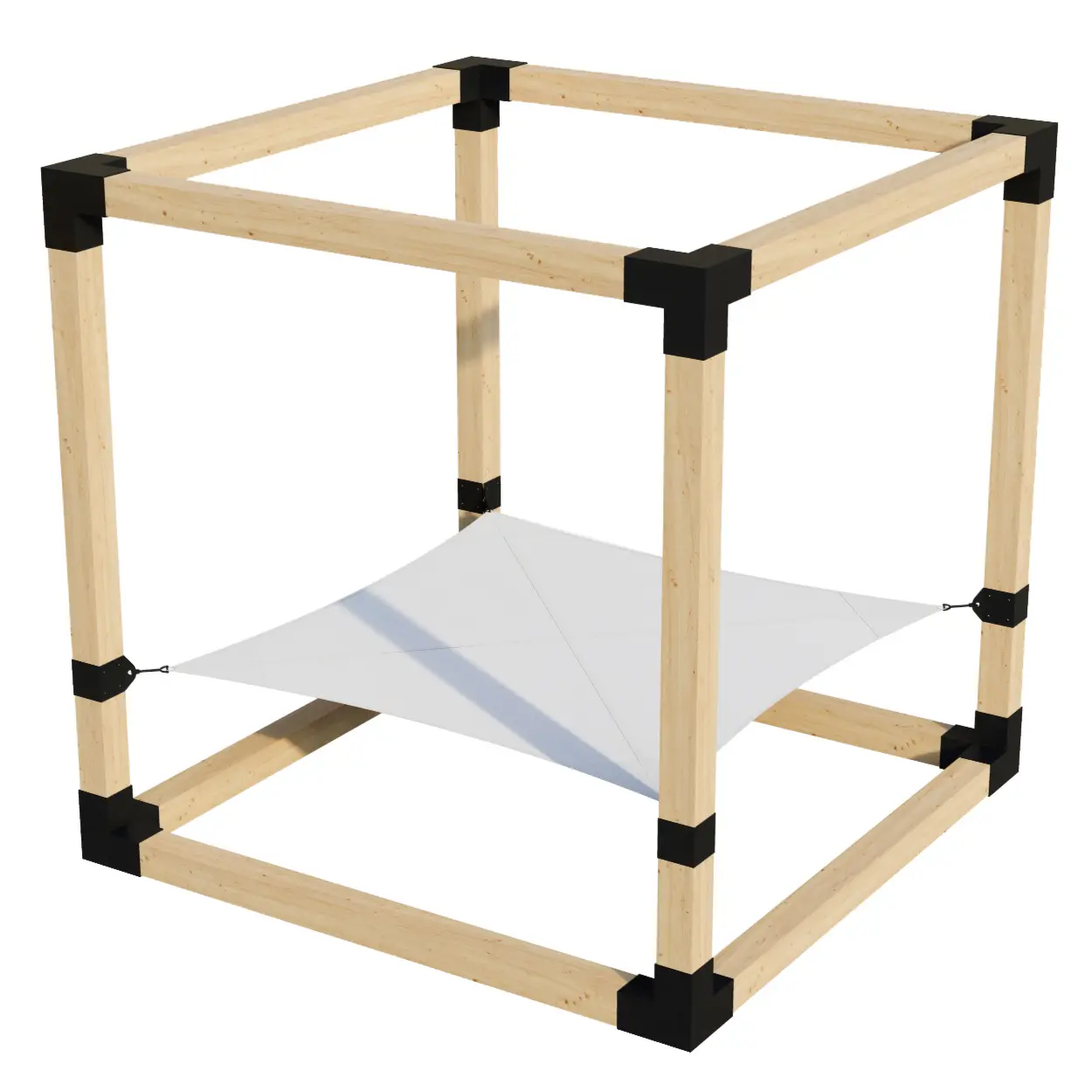 2-Person Pergola Hammock Kit - No Roof (for 6x6 Wood Posts)