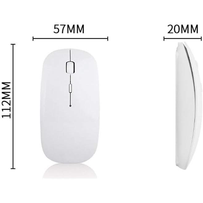 Bluetooth Mouse for MacBook/Laptop/Notebook/pc/iPad/Chromebook, Wireless Mouse forMacBook air/Pro (White)