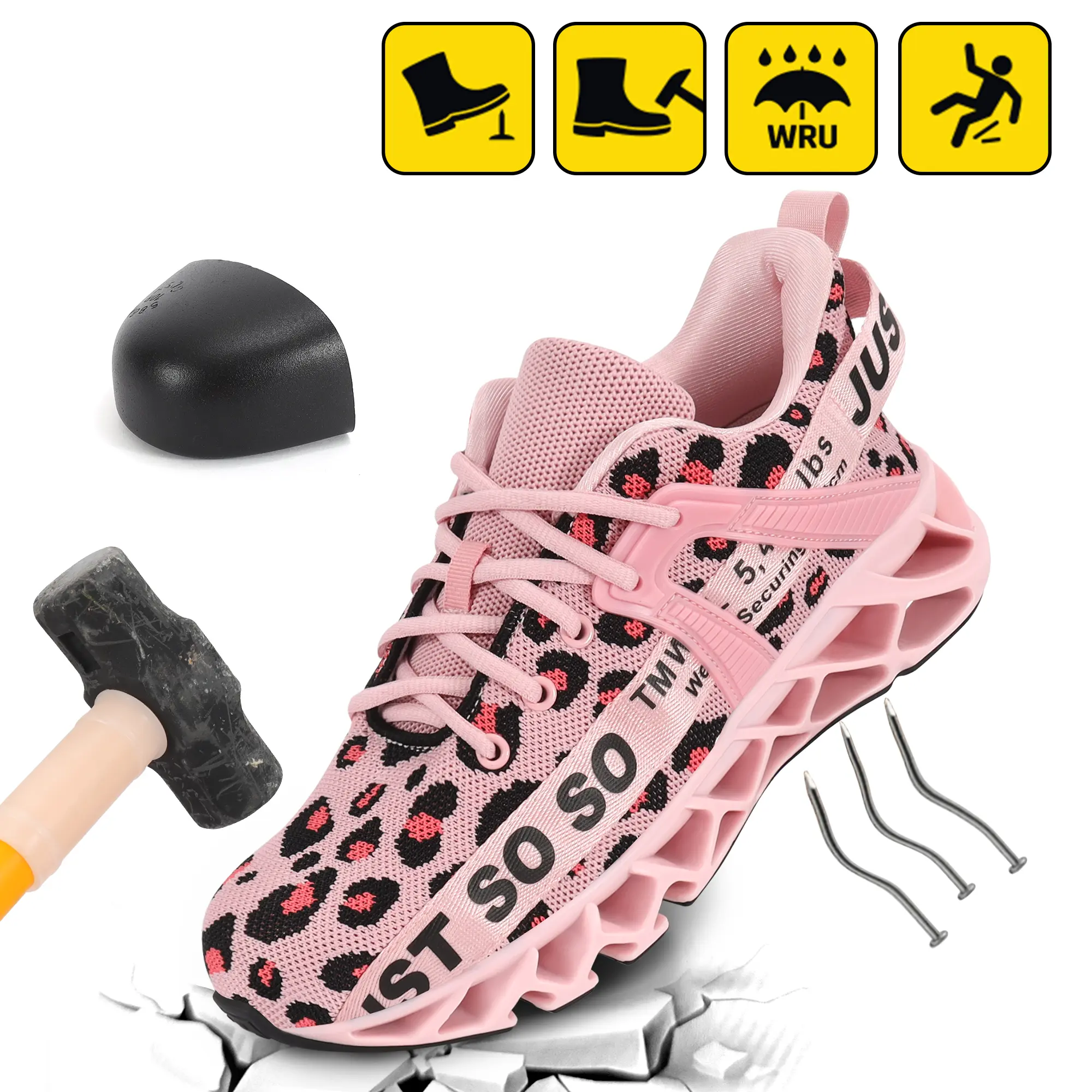 Leopard pink-Adjustable tongue