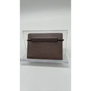 Pre-owned Louis Vuitton Leather Luxury Bags & Accessories Epi Elastique Card Holder, Lilac Date Code: MI1002X