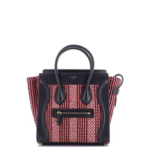 Pre-owned Celine Tweed Tote Bags REBAG Luggage Bag Micro by Rebag