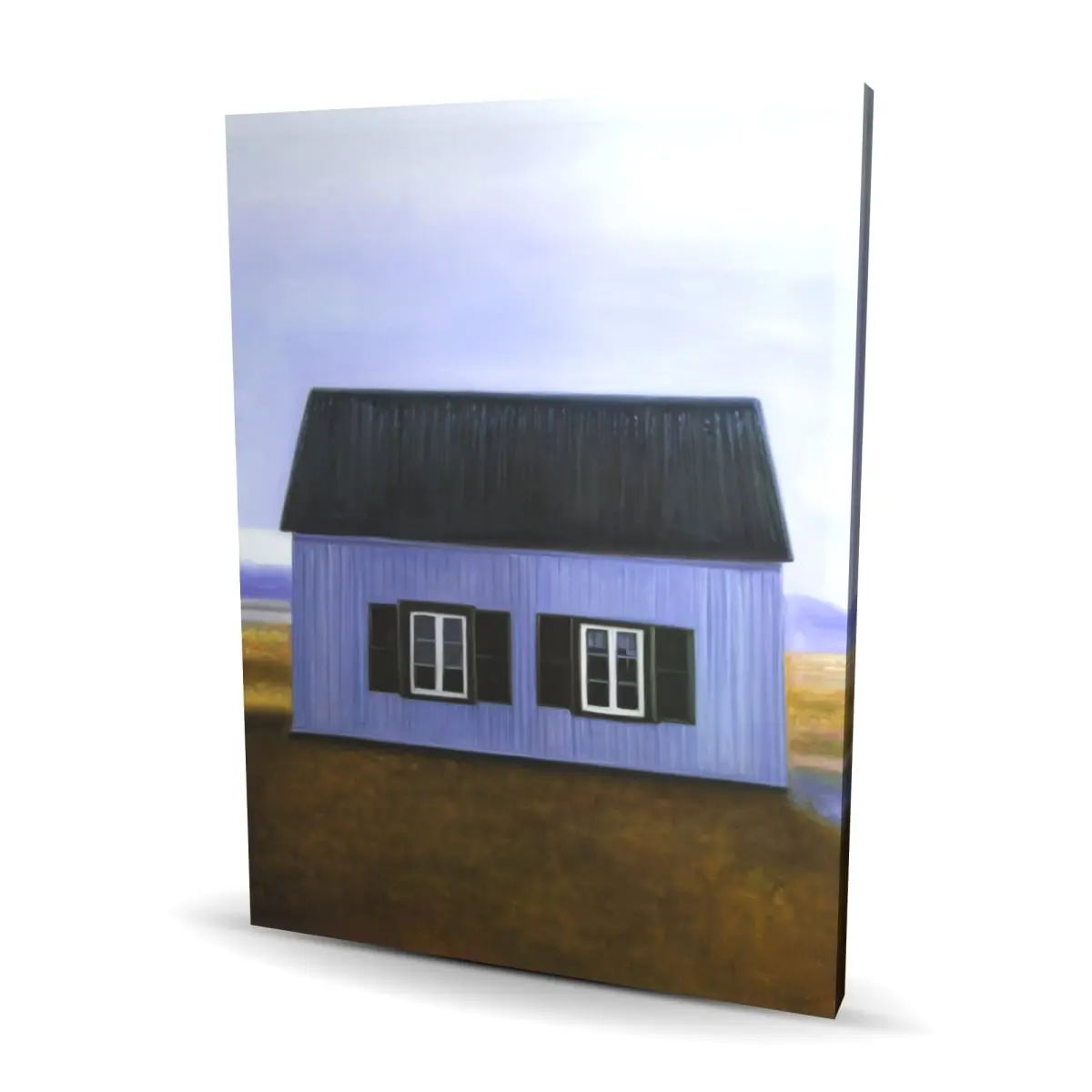 360 stand Blue Barn Landscape Photo Print Artwork - 36x48 in High Definition Print, Artistic Calming Blues Farmhouse Decoration, Office & Room Wall Art Home Decor Gift, Nature, Farmhouse Wall Arts, Blue-Toned Wall Arts