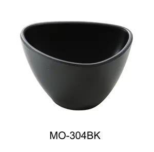 Yanco MO-304BK 4 in. Moderne Melamine Triangle Bowl, Black - 8 oz - Pack of 48