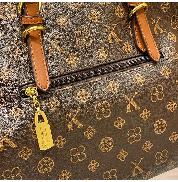 New style genuine leather women's tote hand held large bag file bag large capacity high end large bag curve tote bag