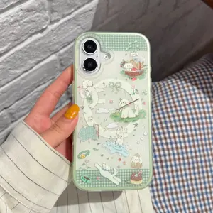 This white magnetic phone case features a dog patchwork design and is compatible with iPhones and Galaxy phones. Made of TPU material, it's shockproof and drop-resistant, making it a great choice for personal use or as a holiday gift.