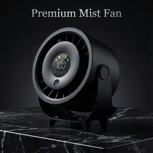 Portable Spray Fan, portable fan，Cool Mist Fan, 3600 mAh Battery, with Mist Function, with Water Tank, wall-mounted Design, USB Charging, Suitable for Home Desks, Bedrooms, Offices, Indoor and Outdoor Use.