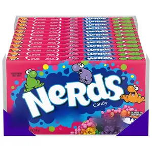 Nerds Candy Rainbow 5 Ounce Movie Theater Boxes Pack of 12 Tiny Tangy Crunchy Classic Concession Box USA Made Assorted Flavors for Movie Nights