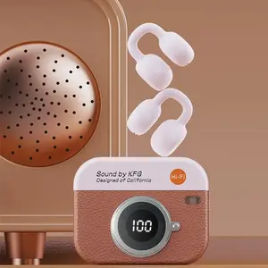 True Wireless Bluetooth-compatible Headphones, Open-Back Design, Stereo, Headset, Audio, Condenser Mic, Compatible with PC/laptop/android/iPhone, Lithium Battery Included