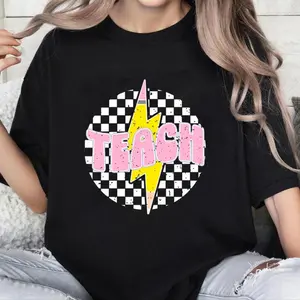 Teacher Shirts for Women Back to School T-Shirt Teaching Life Tee Tops