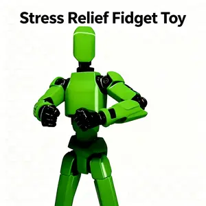 3D Printed T13 Action Figure, 300+ Articulated Joints, DIY Assembly Robot Toy, 7 Vibrant Colors, Ideal for Photography, Stress Relief, Desk Decor