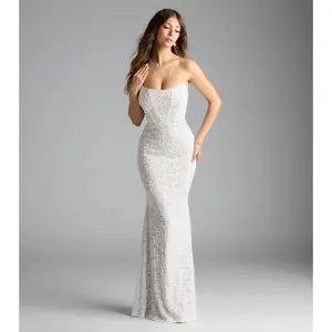 Frida Strapless Mermaid Lace Formal Dress