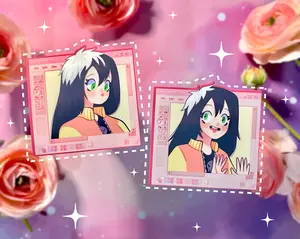 Cute computer girl Stickers Duo