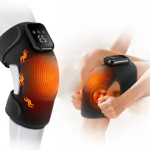 Knee Massager with Heat, Cordless Knee Heating Pad with Massager, 3 Heat & 3 Vibration Levels, Electric Heated Knee Wrap, Christmas Birthday Gifts, Knee Pain Tool