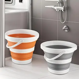 Collapsible Bucket, 1 Count Foldable Leakproof Bucket with Handle, Multifunctional Bucket for Car Wash, Outdoor, Camping, Pet Bath, Collapsible Foot Bath