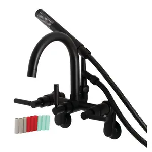 Aqua Vintage 7" Adjustable Wall Mount Clawfoot Tub Faucets