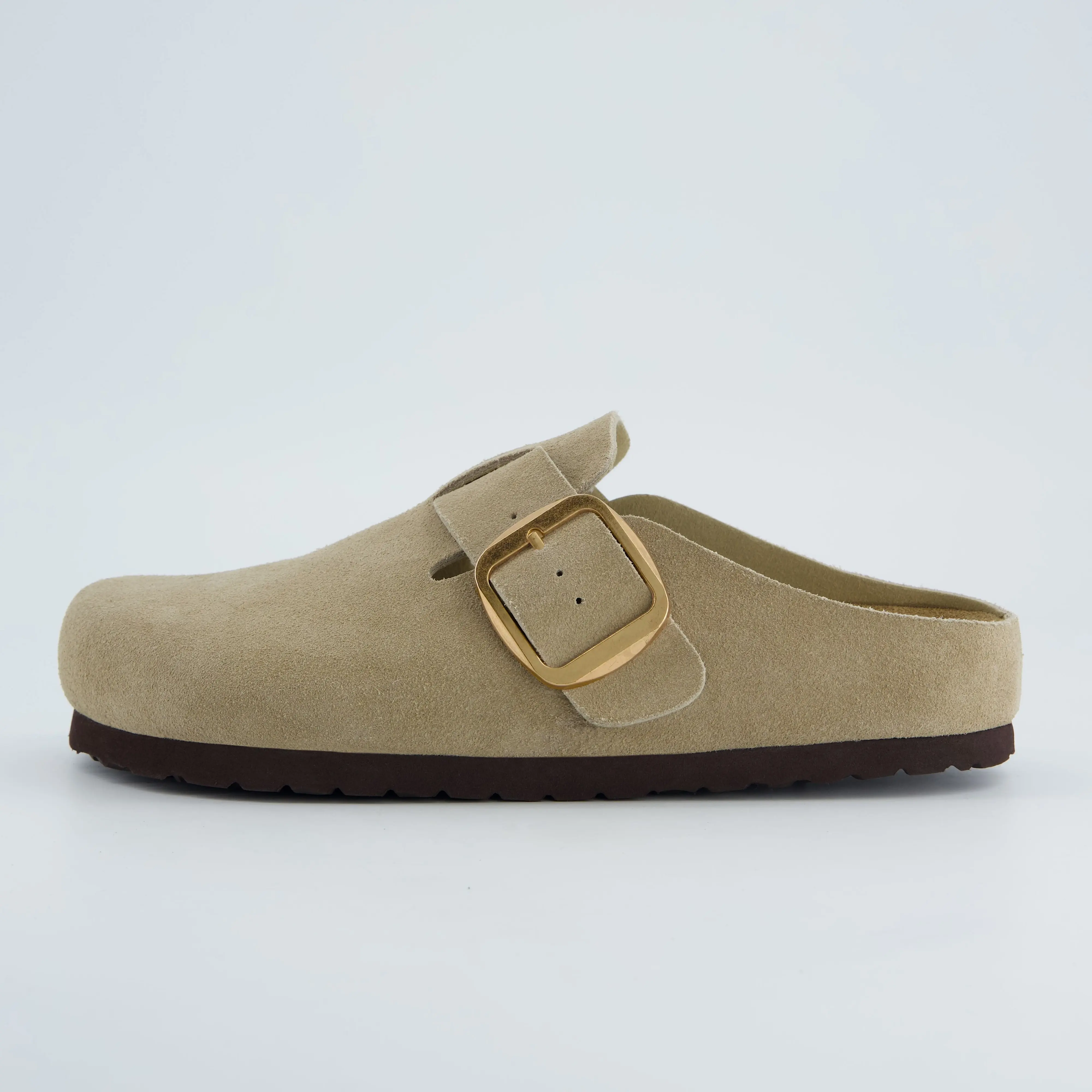 Cushionaire Rusty Genuine Leather Clogs for Women | Comfortable Slip On Women's Shoes with Adjustable Buckle and Soft Memory Foam