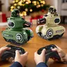 TITAIN GINDO Full RC Tank Toy - Electric Remote Control Vehicle with Built-in Lights, Sound Effects, Included Cells, Kids Toys for Boys, Little Boy Cool Christmas Gifts