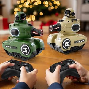 TITAIN GINDO Remote Control Tank Toy, RC Vehicle with Lights & Sounds